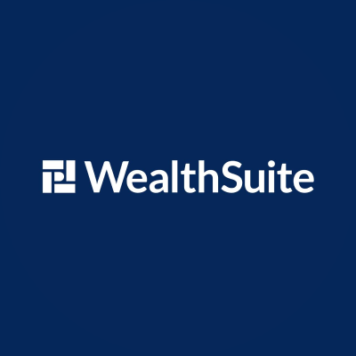 wealthsuite logo with blue background